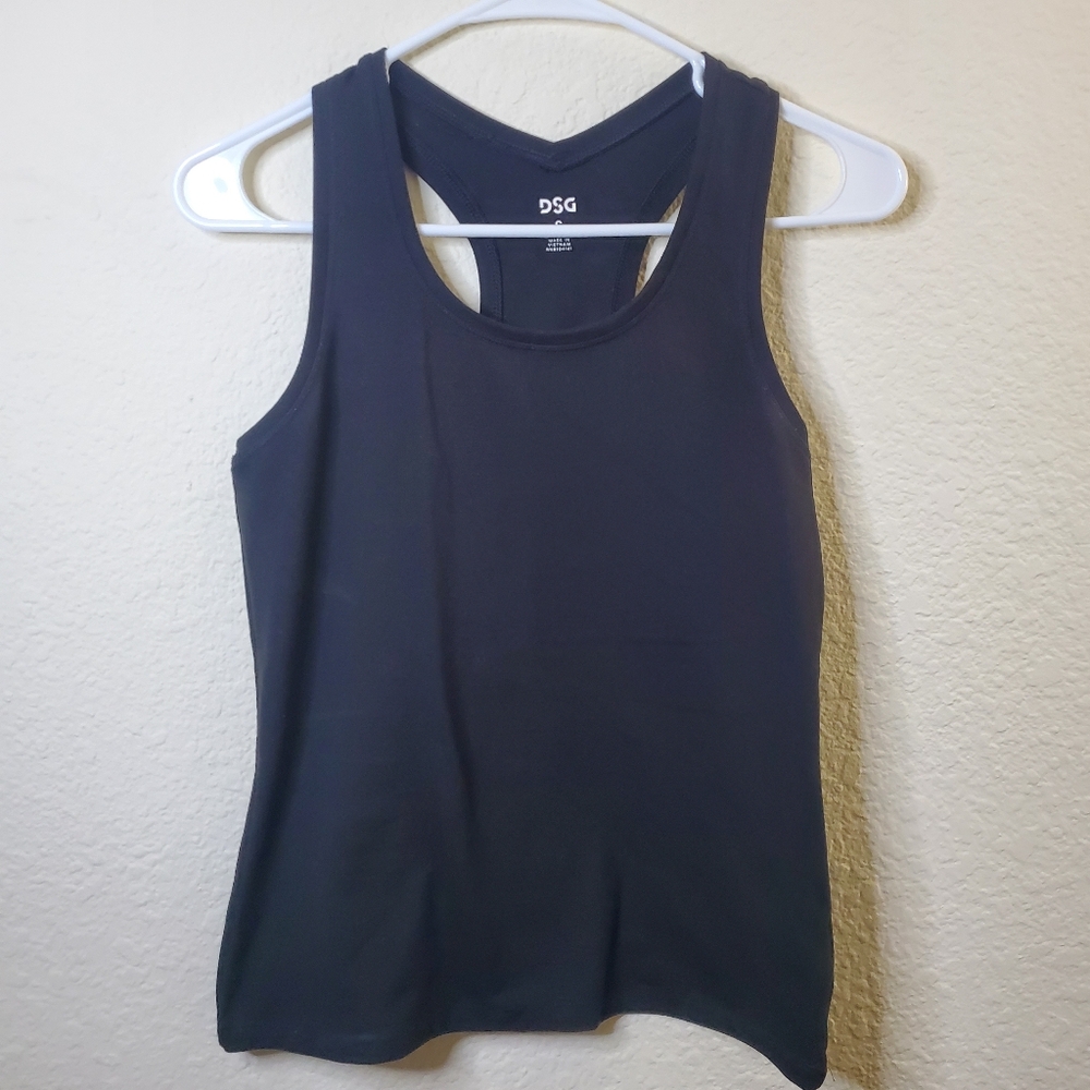 DSG‎ Black Stretch Active Racerback Top Small Gym Outdoor Casual Light